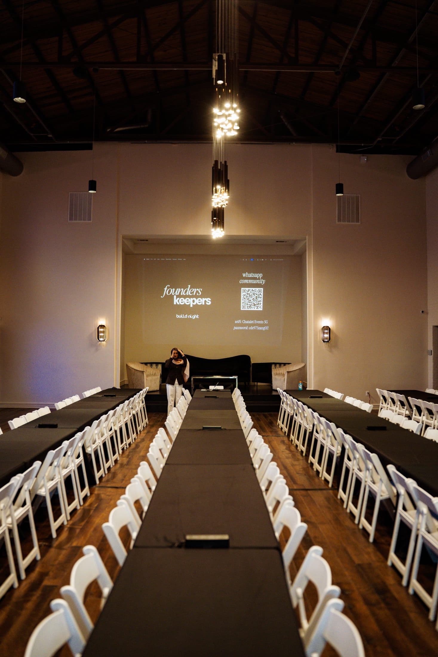 The hall set up before the doors opened