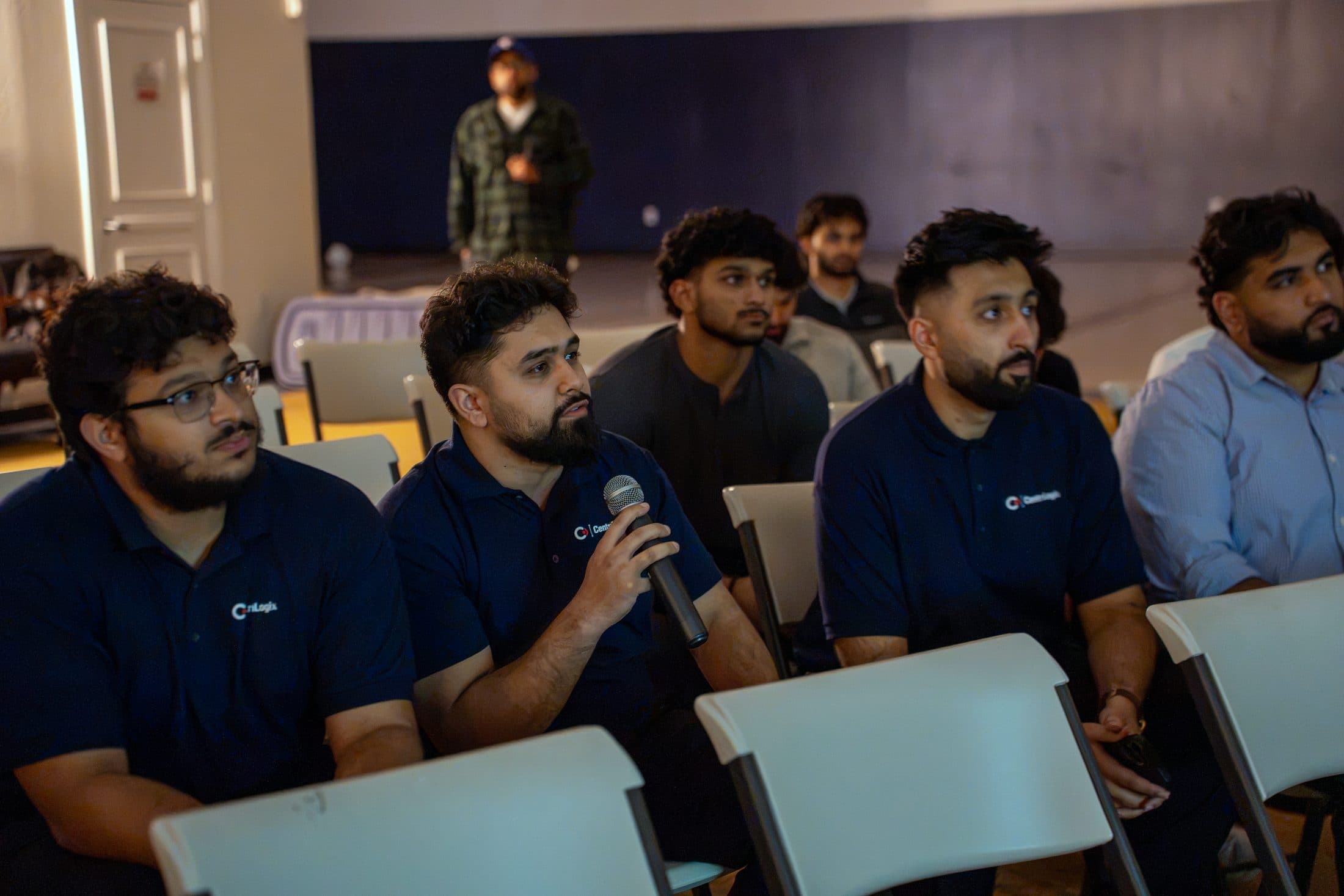 CentriLogix’s team asking a question from the audience